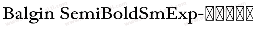 Balgin SemiBoldSmExp字体转换